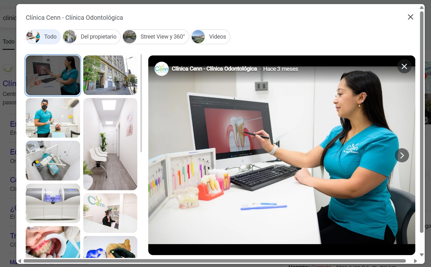 ejemplo de catalogo google business profile